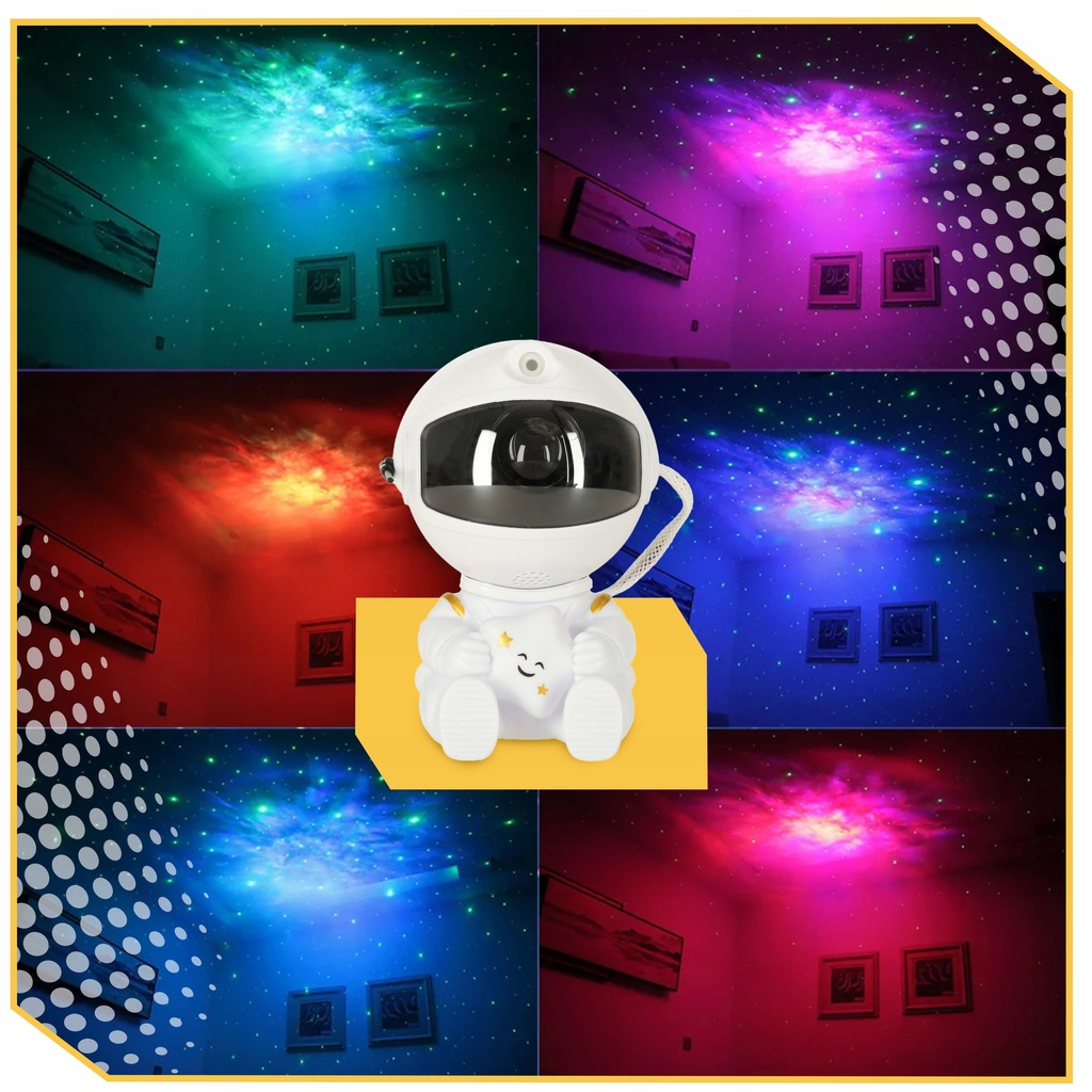 ASTRONAUTA PROJEKTOR GWIAZD Dla Dzieci Lampka Nocna Rzutnik LED Laserowy Bohater / Bajka Inny